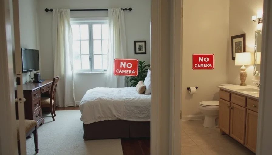 No cameras in bedrooms or bathrooms