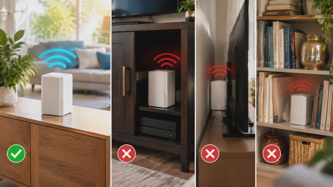 Mistake Two: Hiding Nodes in Cabinets or Behind Furniture The same principle that applies to a single router applies here: elevated, open, and clear of large obstacles.