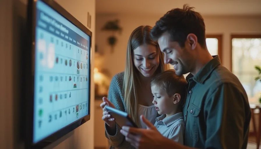 Choose a single shared calendar that every adult and older child can view