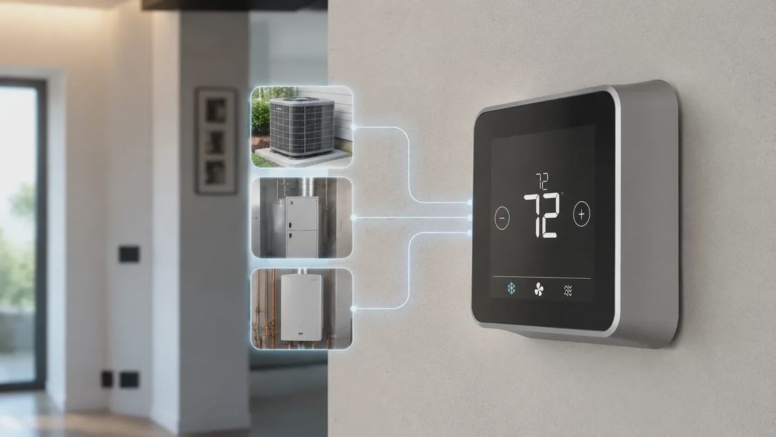 A smart thermostat compatible with the existing system