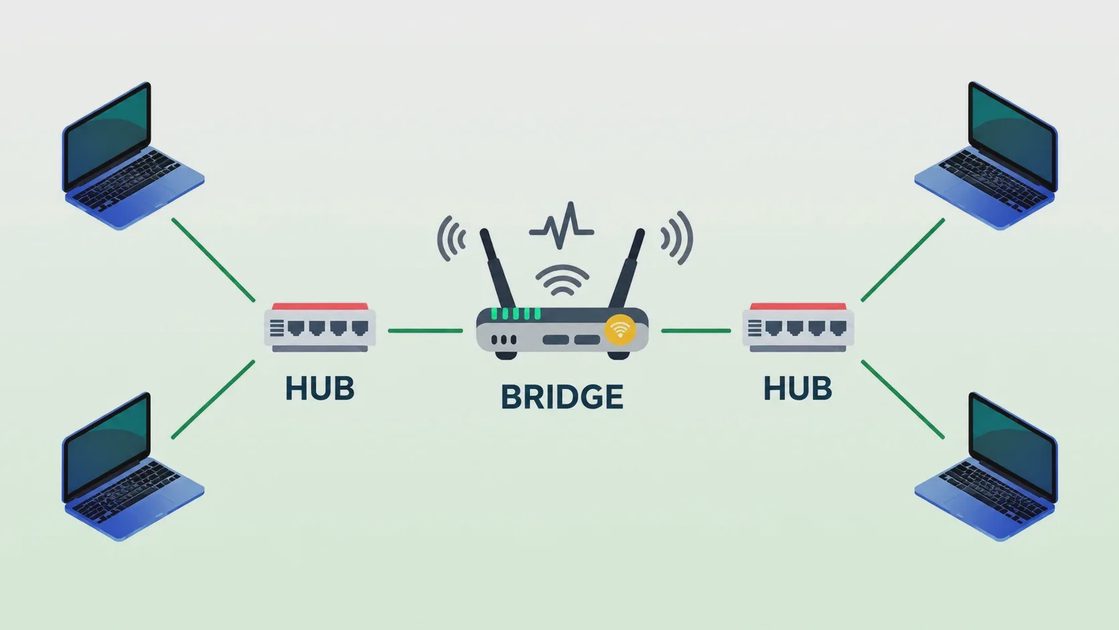Hub and bridge 